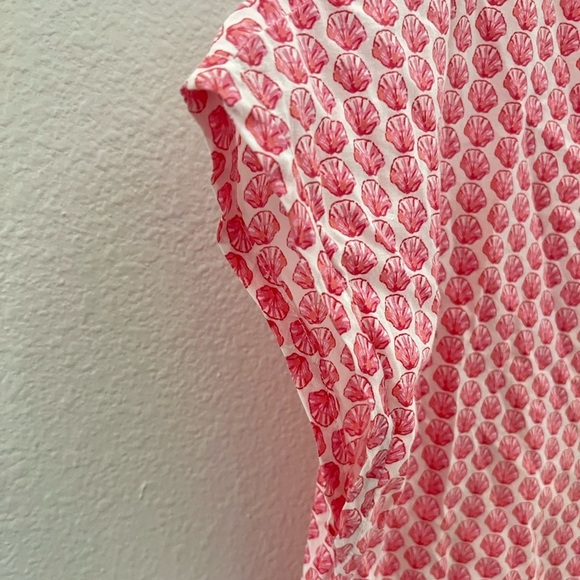 VINEYEARD VINES| PINK SEASHELL COTTON BATHING SUIT COVER DRESS - Picture 4 of 7